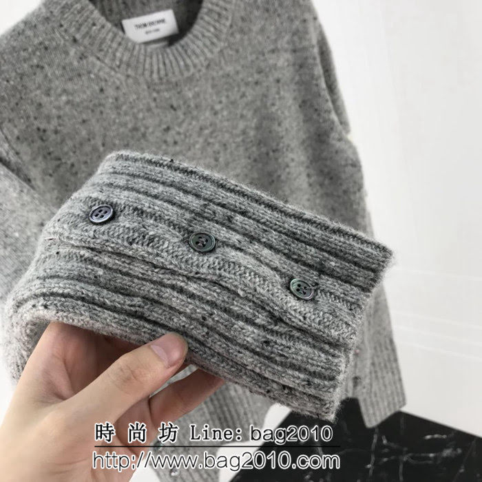 THOM BROWNE湯姆布朗 18ss秋冬新款 雪花踩點 100%羊毛 灰色毛衣 男女同款 ydi1905